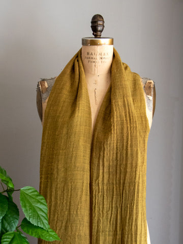 Dyeing Merino Wool Scarves with Weld