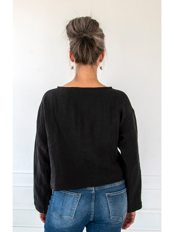 Black Long Sleeve Top