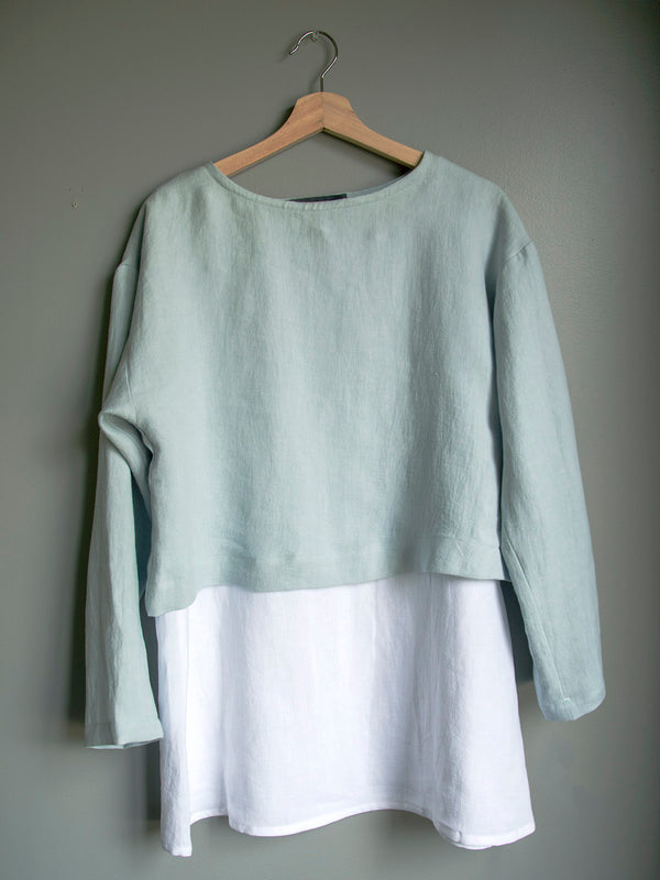 Coral Blue Long Sleeve Top