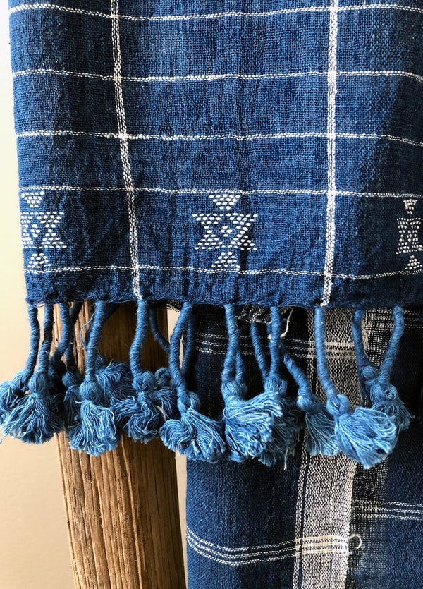 Organic Kala Cotton Scarf - Dyed with Indigo