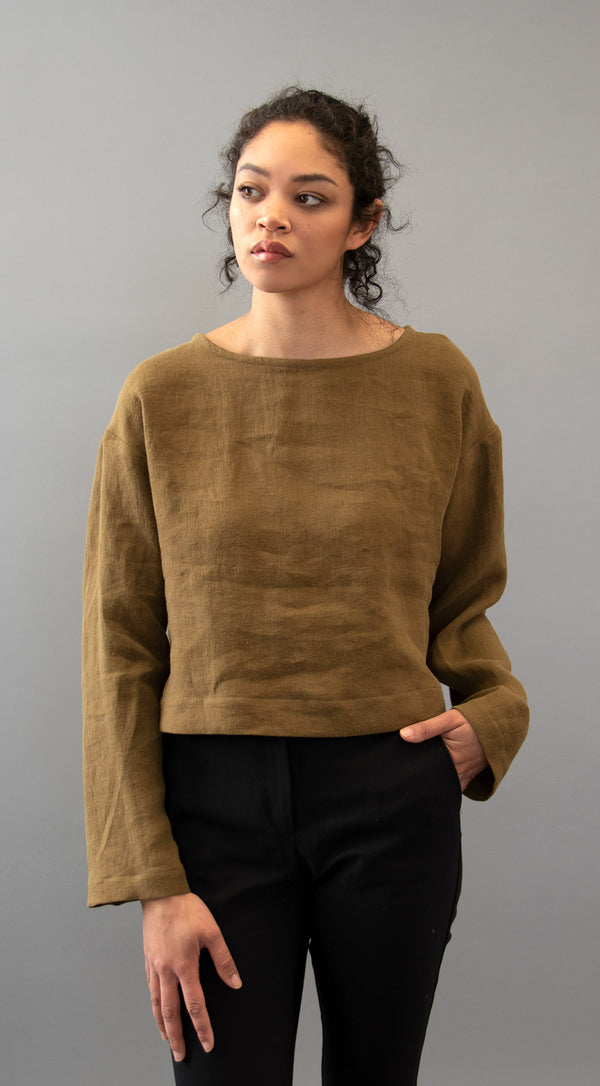 Lichen Cropped Top - Front