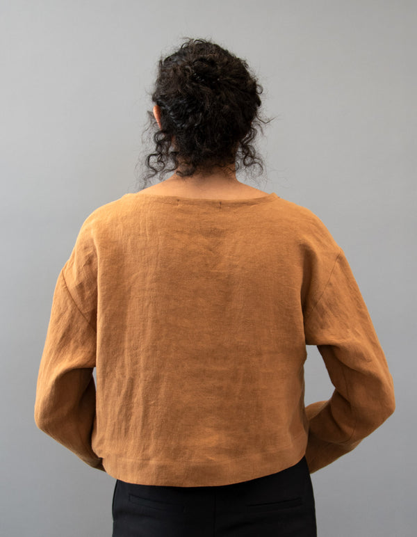 Rich Ochre Cropped Top - Back