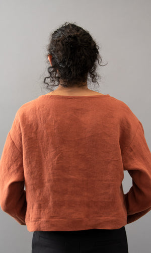 Persimmon Cropped Top - Back