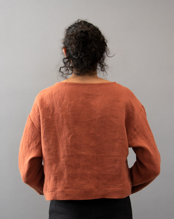 Persimmon Cropped Top - Back