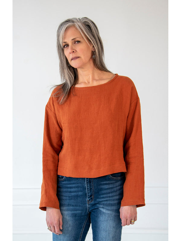 Tangerine Long Sleeve Top