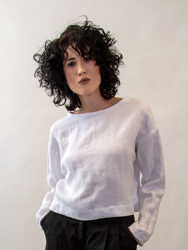 Optic White Long Sleeve Top