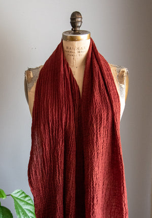 Dyeing Merino Wool Scarves with Brazilwood and Weld