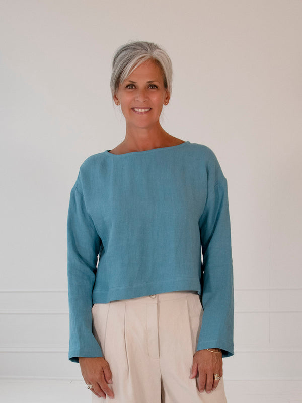 Aqua Long Sleeve Top