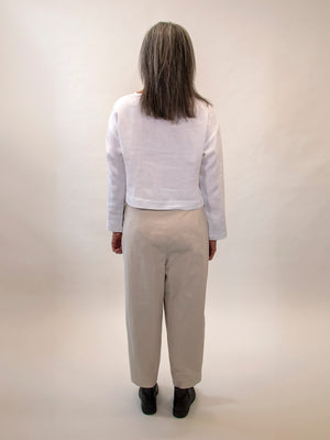 Pleated Pant, Dove - Back View