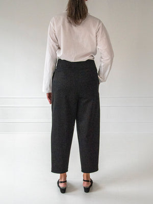 Pleated Pant, Black - Back View