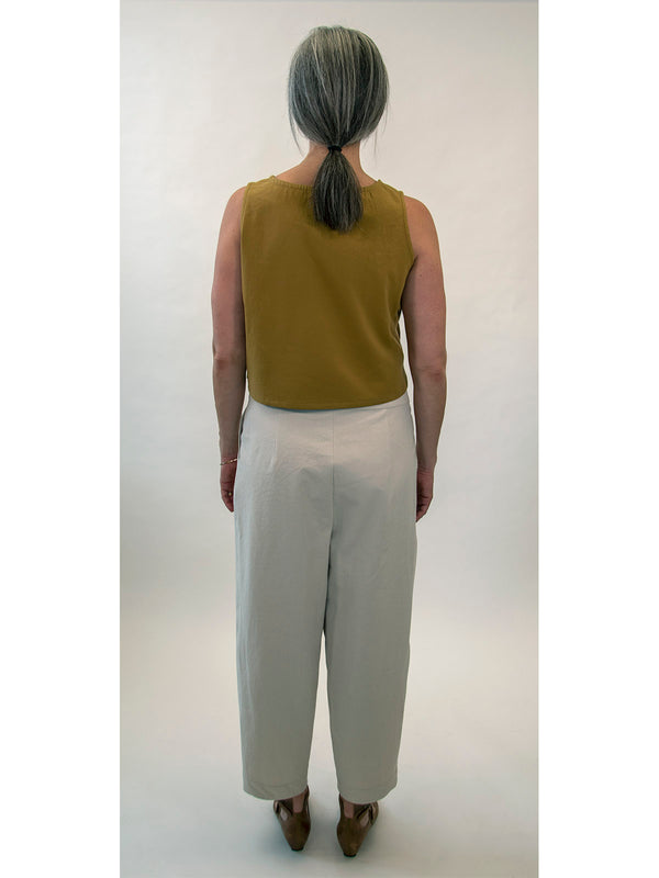 Pop Top with Natural Dye Applique, Green Gold - Back View