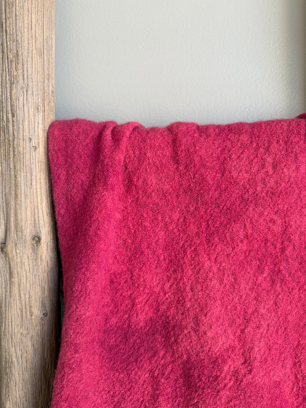 #012 Textured Wool Scarf - Sappanwood (Berries Garcia)