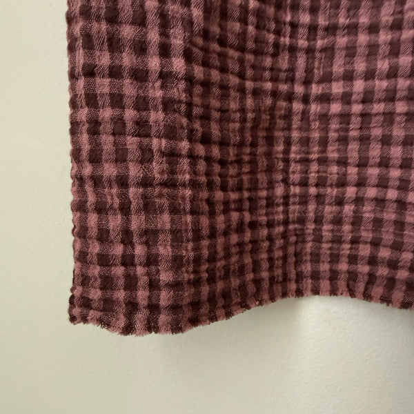 Waffle Weave Organic Cotton Scarf - Plum
