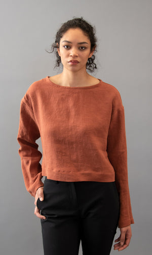 Persimmon Cropped Top - Front