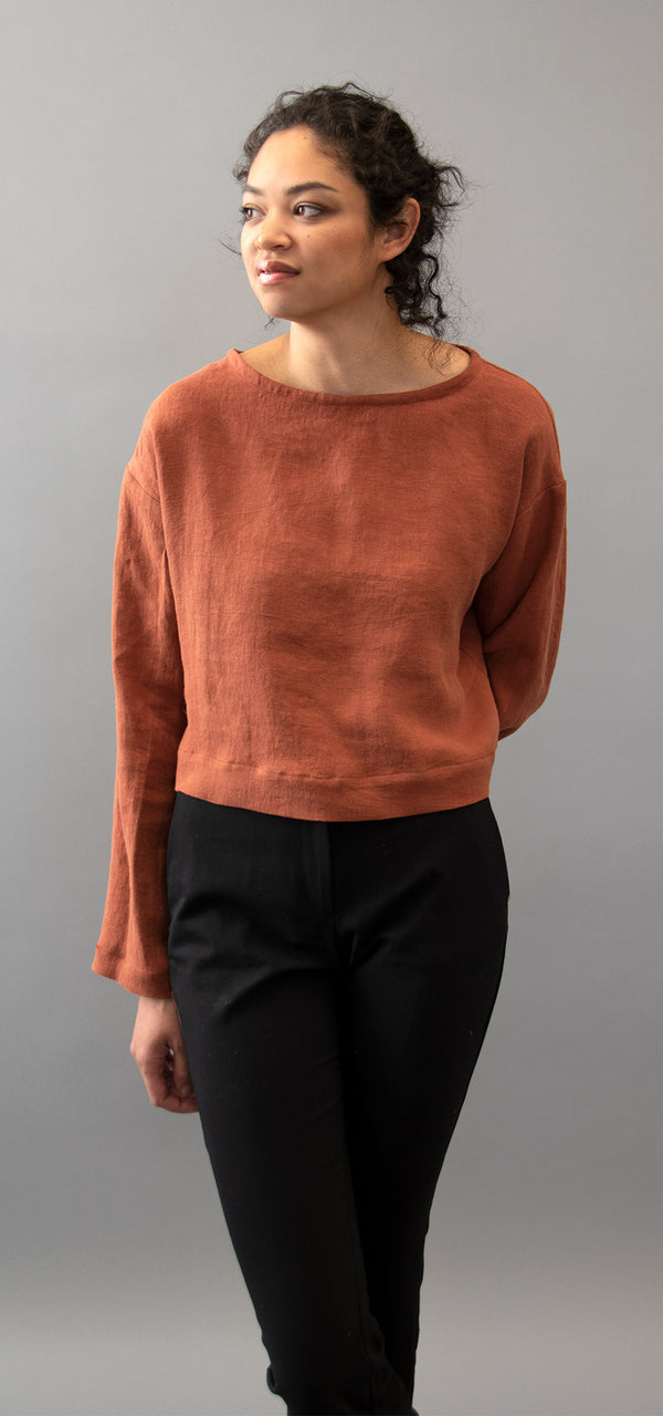 Persimmon Cropped Top - Full View