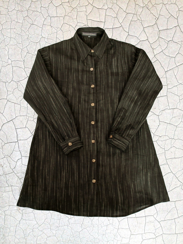 Classic Tunic w/ Cuffs - Black w/ Variegated Stripe