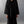 Black Shawl Collar Wrap Coat - Front