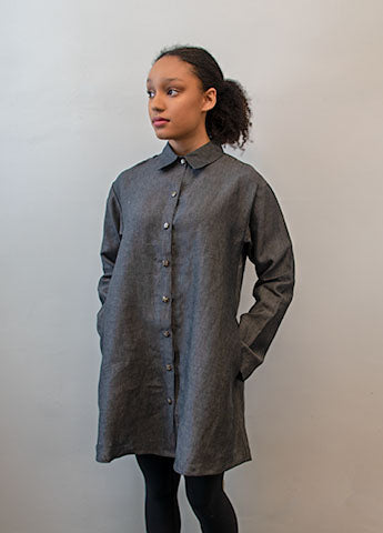 Classic Tunic w/ Straight Sleeve - Charcoal